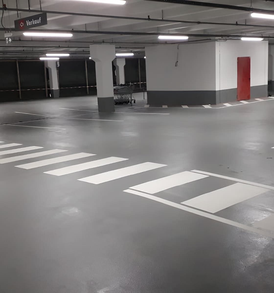 Tiefgarage unter dem Kaufland in Alsdorf nach der Instandsetzung